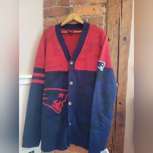 Patriots mens acrylic cardigan NFL Team Apparel